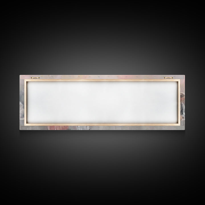 Sacred Supper Light – Framed Canvas Print – Christian Wall Art – Jesus Painting – Panoramic Art – Christian Art Canvas