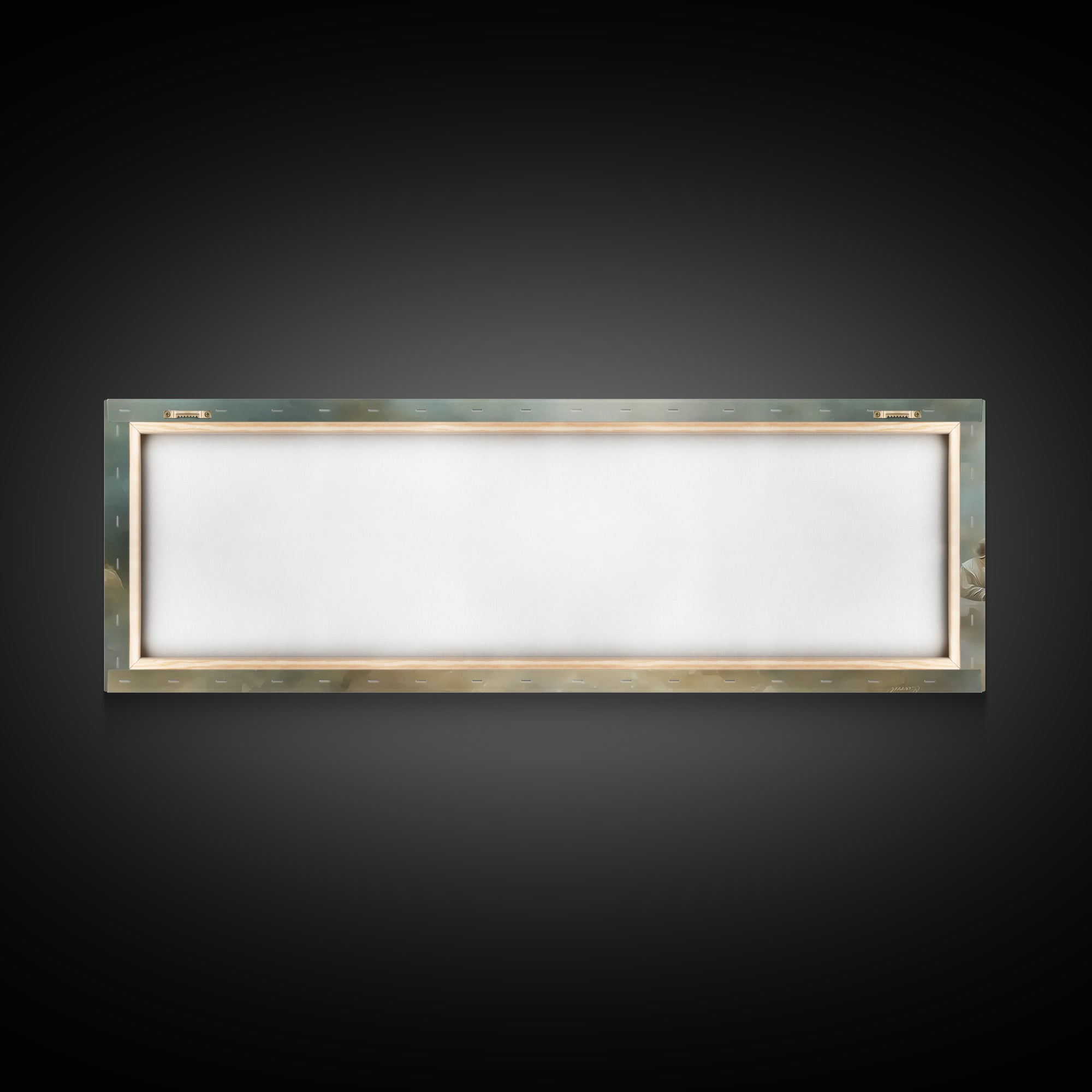 Last Table Serenity, Framed Canvas Print, Christian Art Print, Jesus Canvas Art, Panoramic Painting, Modern Christian Art