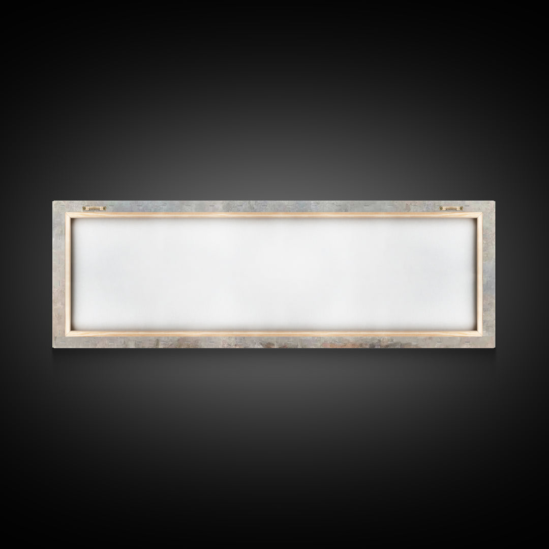 Upper Room Stillness – Framed Canvas Print – Christian Wall Art – Panoramic Wall Art – Jesus Painting – Christian Art Gift