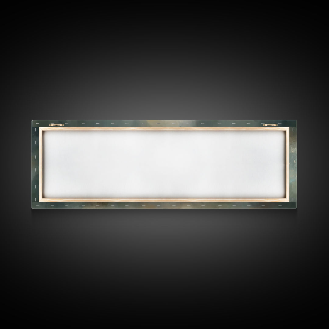Quiet Supper Gathering | Framed Canvas Print | Christian Art Canvas | Large Jesus Painting | Panoramic Print | Christian Decor