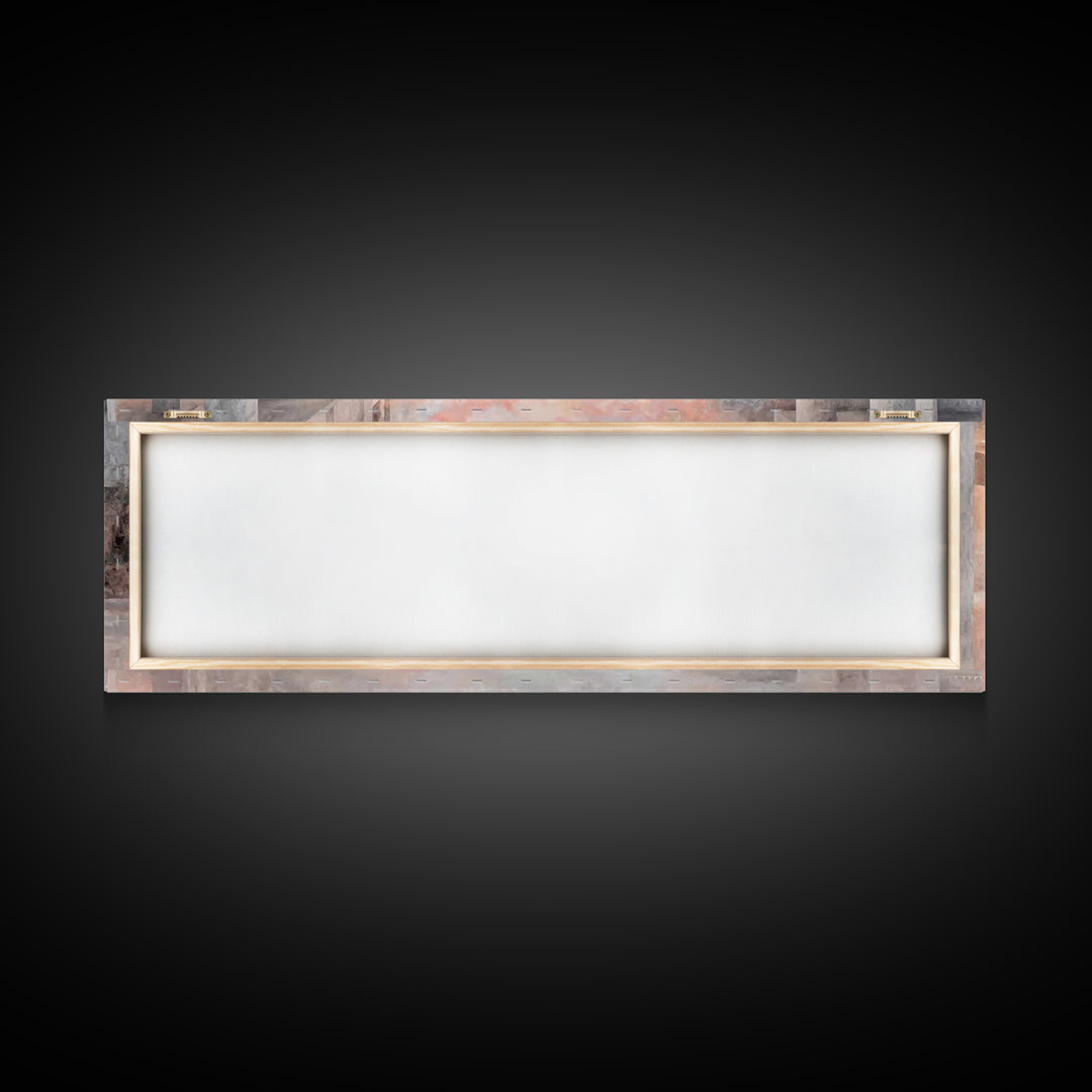 Sacred Supper Reflection, Framed Canvas Print, Christian Wall Art, Jesus Painting, Panoramic Painting, Christian Art Canvas
