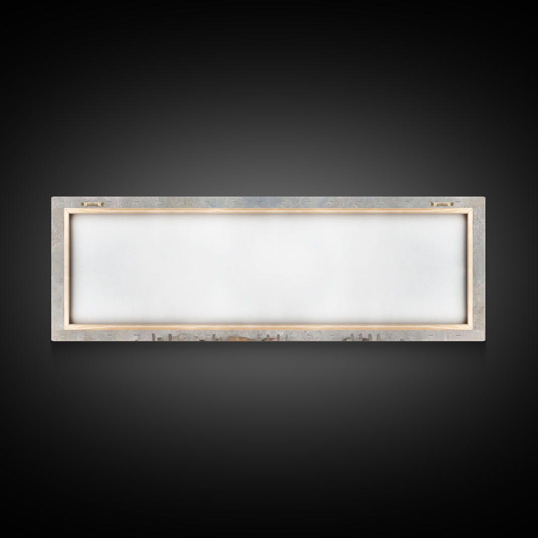 Angel Feast Serenity | Framed Canvas Print | Christian Art Canvas | Panoramic Print | Christian Wall Art | Jesus Painting