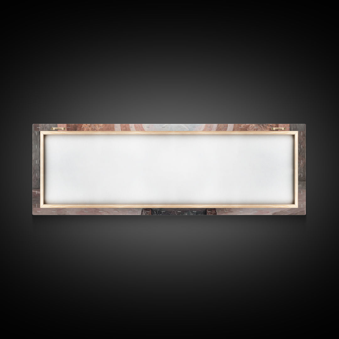 Manger Dawn Peace | Framed Canvas Print | Christian Art Canvas | Panoramic Art | Christian Christmas Art | Jesus Painting | Christian Decor