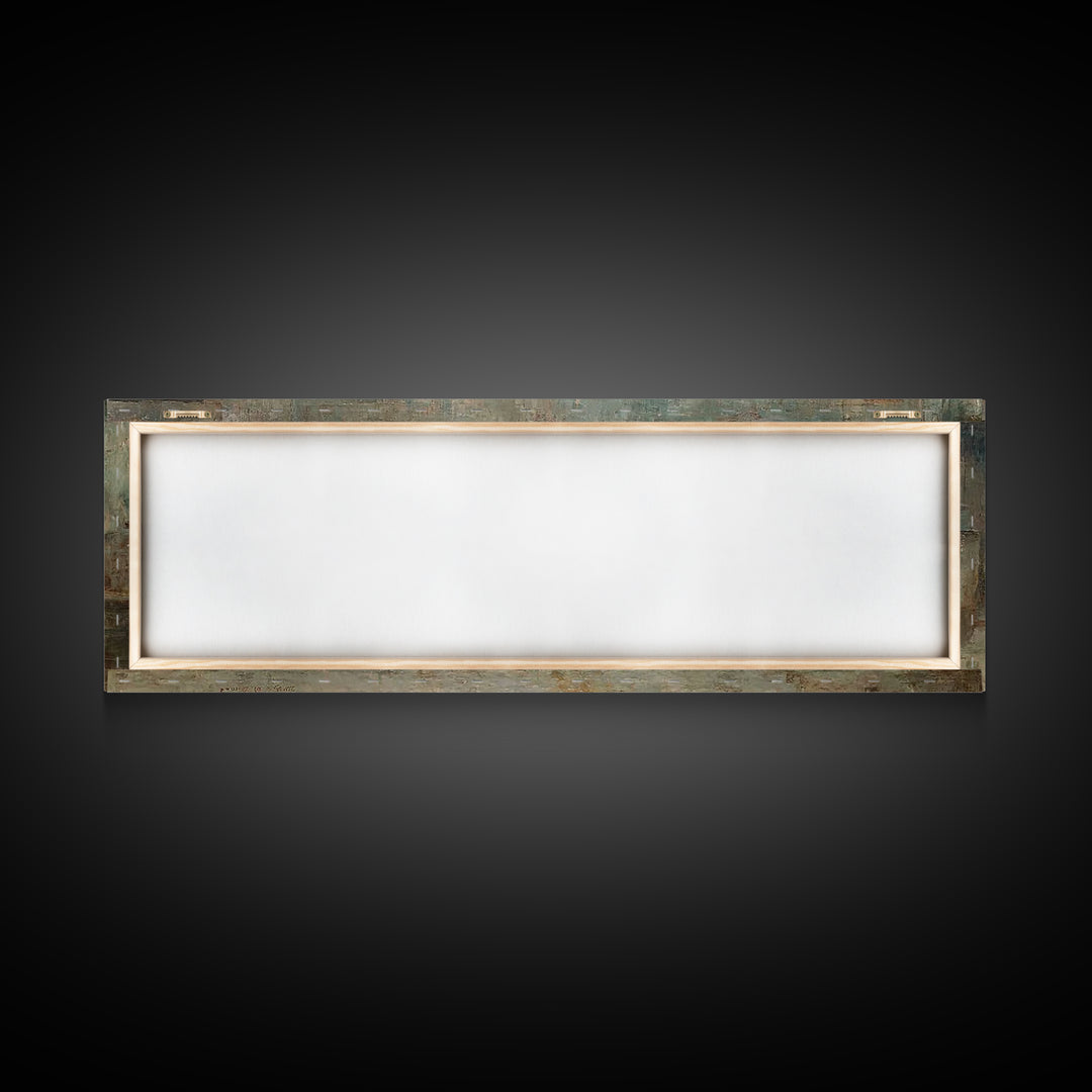 Silent Manger Star – Framed Canvas Print – Christian Wall Art – Panoramic Painting – Christian Art Canvas – Christmas Art – Jesus Painting