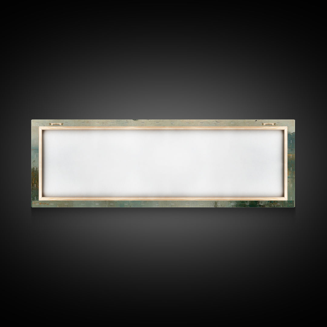 Light Of His Peace, Framed Canvas Print, Panoramic Art, Christian Wall Art, Jesus Painting, Christian Art Canvas, Subtle Christian Art