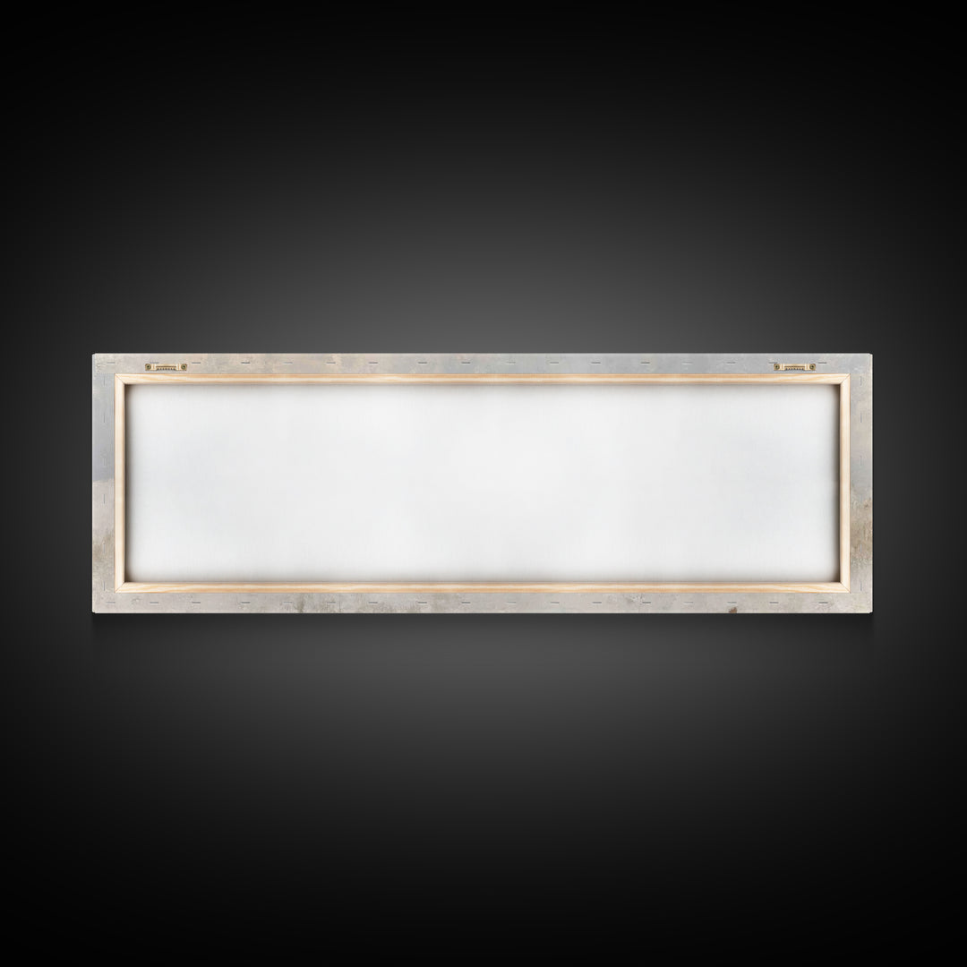 Quiet Winter Pilgrims – Framed Canvas Print – Christian Christmas Art – Panoramic Art – Christian Wall Art – Christian Art Canvas – Christm