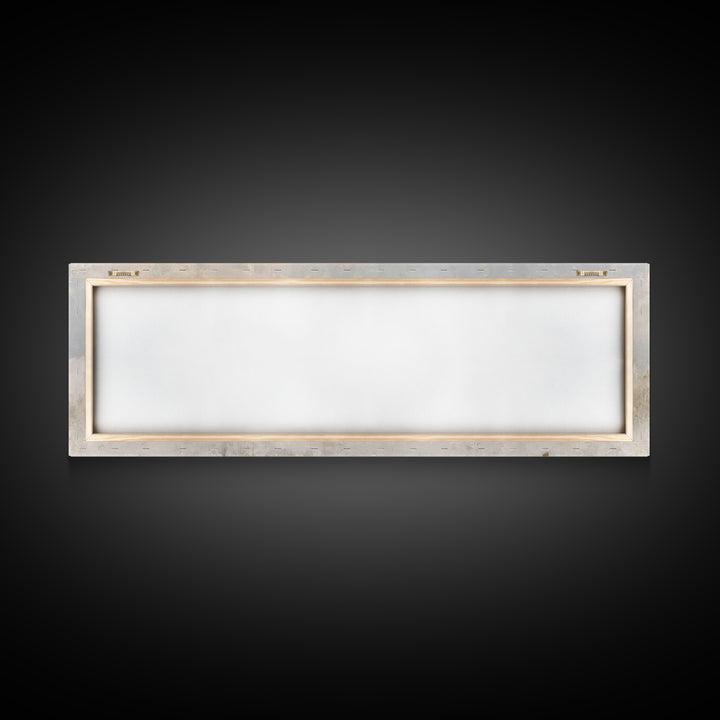 Quiet Winter Pilgrims – Framed Canvas Print – Christian Christmas Art – Panoramic Art – Christian Wall Art – Christian Art Canvas – Christm