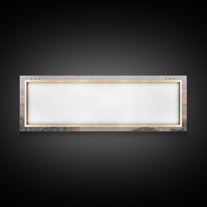 Bethlehem Dawn Glow, Framed Canvas Print, Christian Wall Art, Panoramic Frame, Christian Christmas Art, Jesus Art Print, Christmas Decor