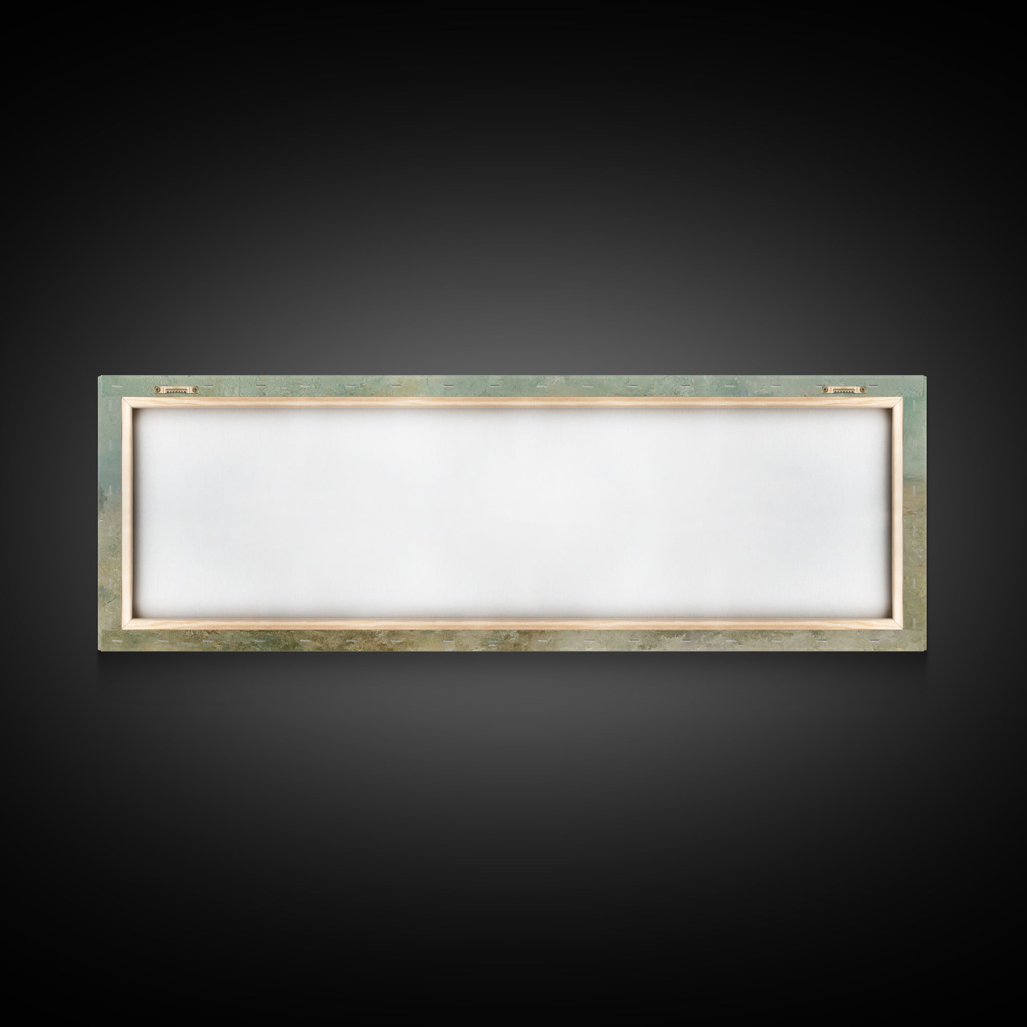 Pilgrims In Haze – Framed Canvas Print – Christian Wall Art – Panoramic Painting – Christian Art Canvas – Christmas Art – Christian Decor