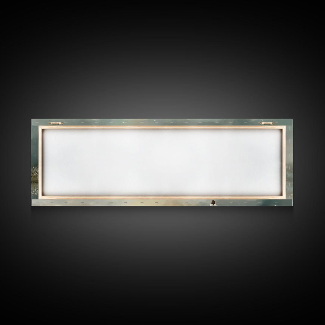 Sacred Stillness | Framed Canvas Print | Panoramic Art | Christian Art Canvas | Jesus Painting | Christian Wall Art | Minimalist Christian
