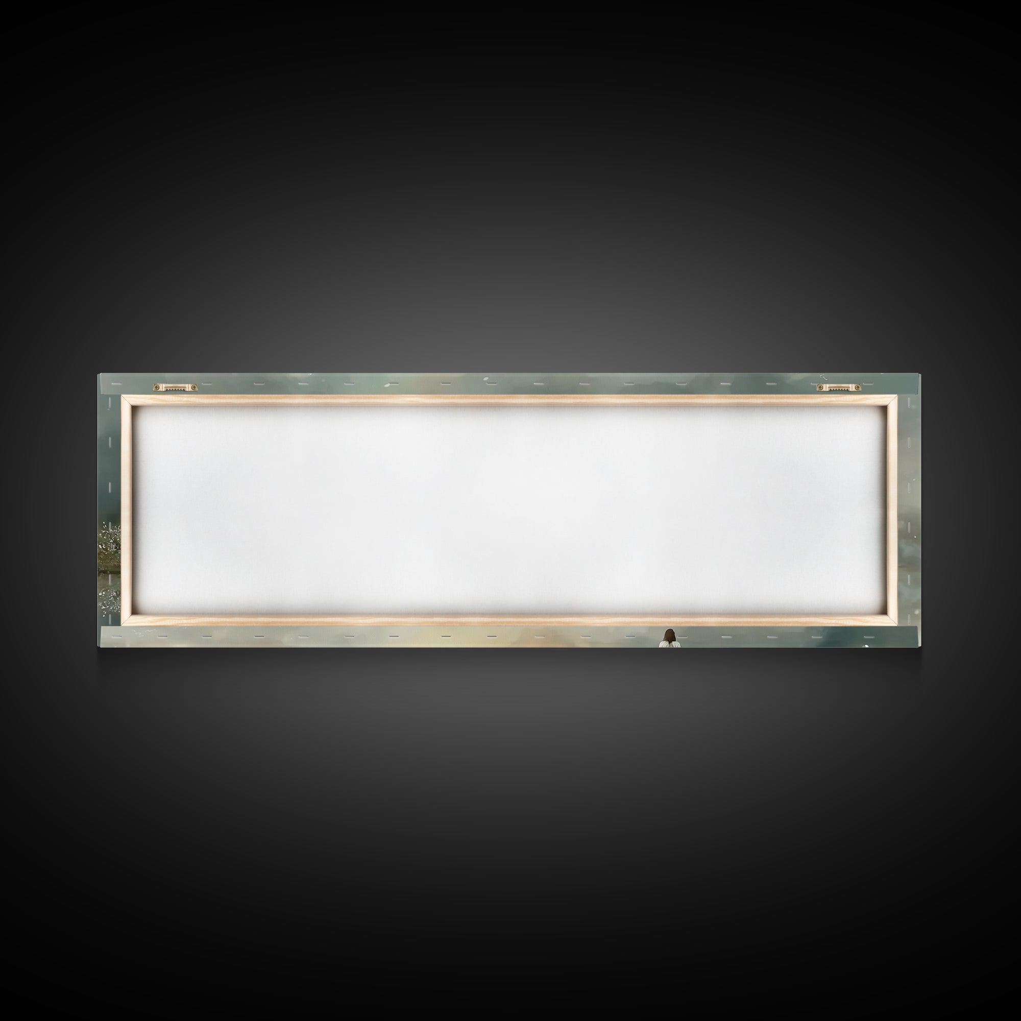 Sacred Stillness | Framed Canvas Print | Panoramic Art | Christian Art Canvas | Jesus Painting | Christian Wall Art | Minimalist Christian