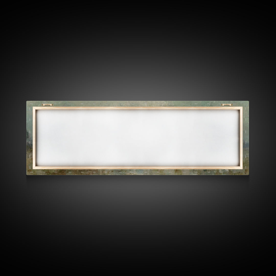 Silent Night Journey, Framed Canvas Print, Christian Wall Art, Christian Art Canvas, Panoramic Print, Christmas Art, Modern Christian Art