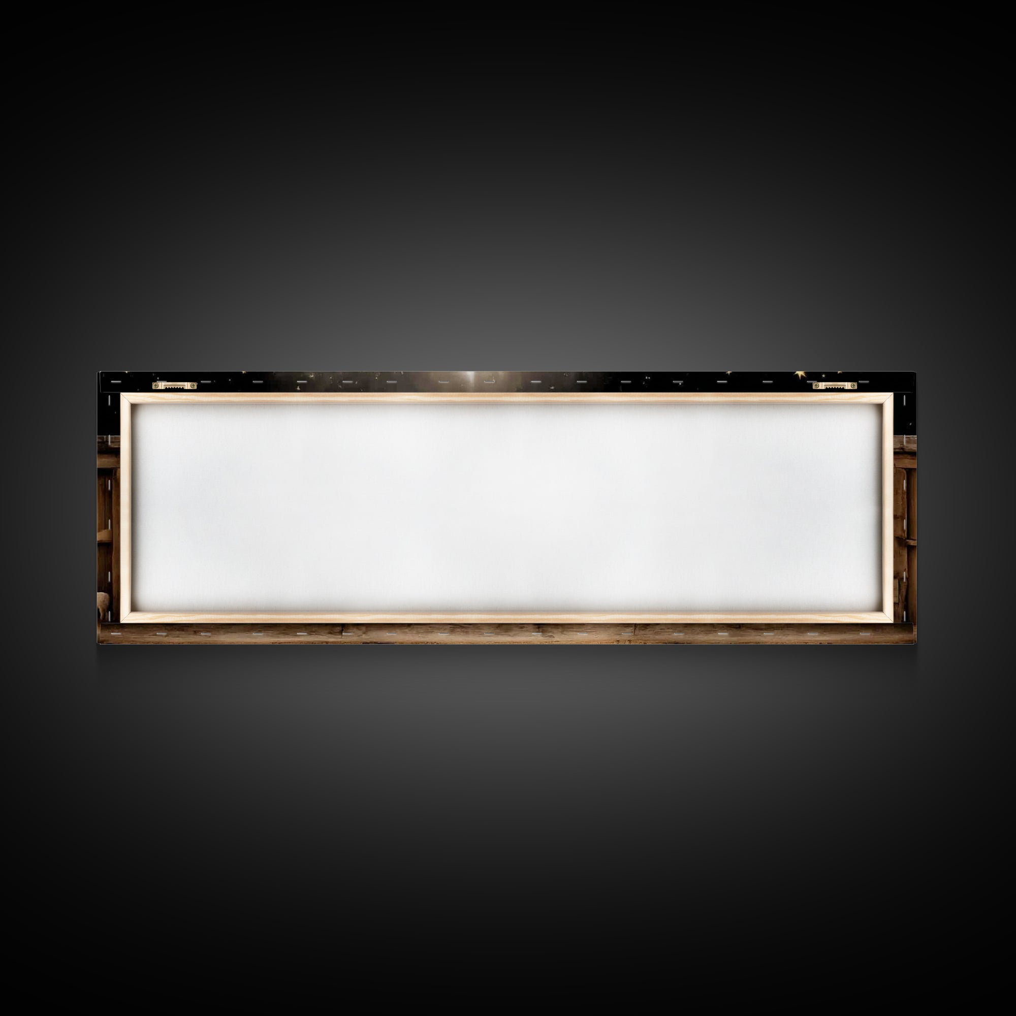 Nativity Serenity – Framed Canvas Print – Christian Wall Art – Christian Art Canvas – Panoramic Frame – Christmas Art – Christian Christmas
