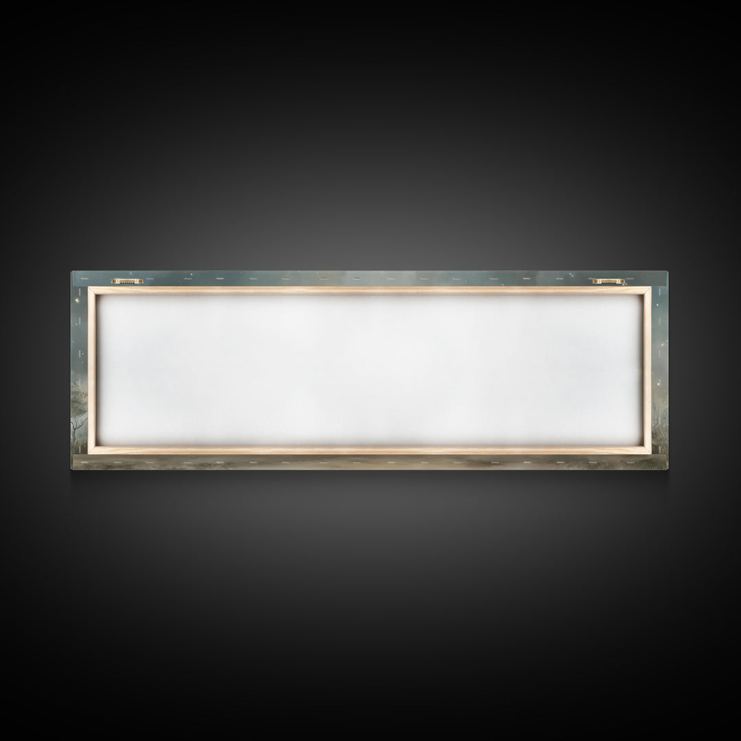Holy Dawn Light | Framed Canvas Print | Christian Wall Art | Christmas Art | Panoramic Wall Art | Christian Art Canvas | Jesus Painting