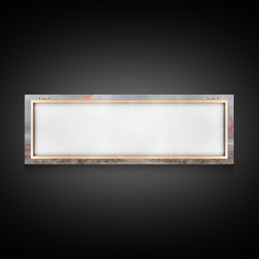 Risen Dawn Light – Framed Canvas Print – Christian Wall Art – Christian Art Canvas – Jesus Painting – Panoramic Art – Christian Christmas A