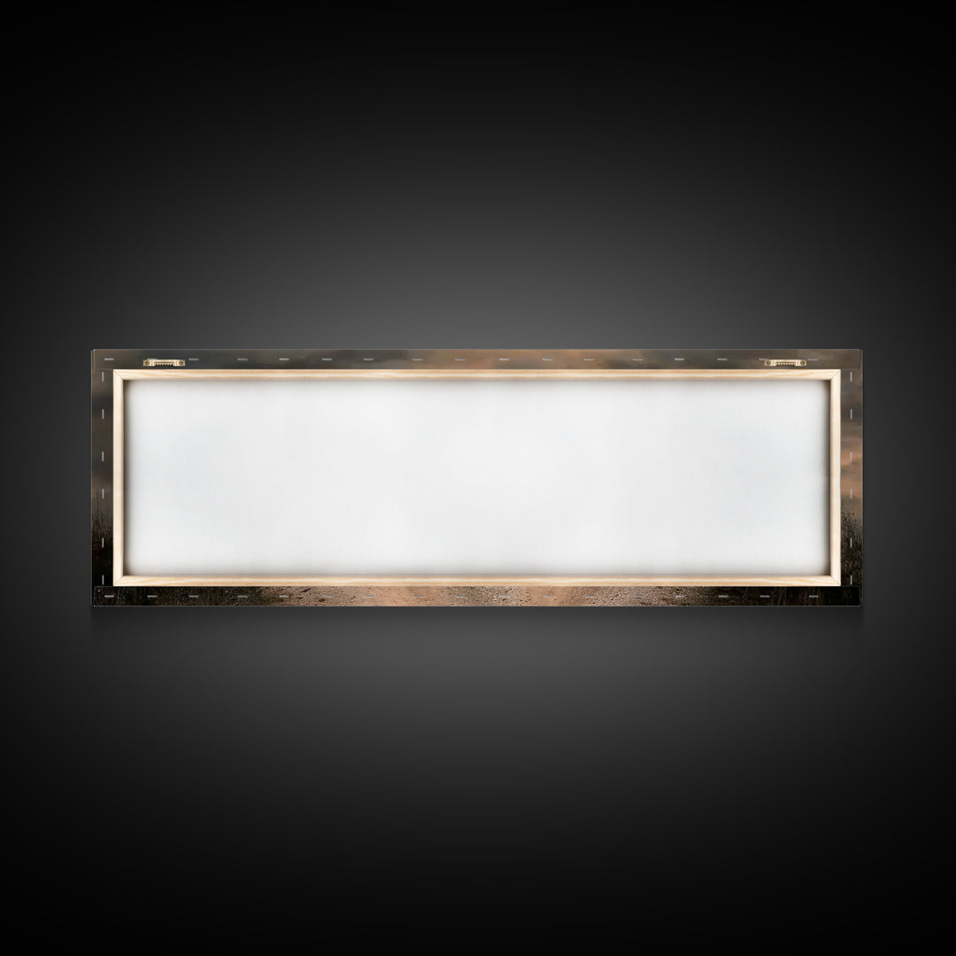 Savior’s Evening Path – Framed Canvas Print – Christian Wall Art – Christian Art Canvas – Panoramic Frame – Christian Christmas Art – Jesus