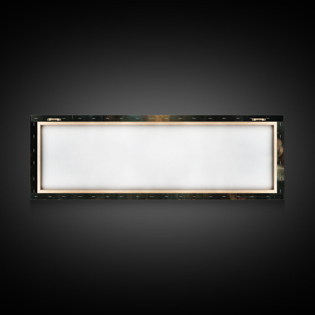 Sacred Supper Glow | Framed Canvas Print | Christian Wall Art | Christian Art Canvas | Panoramic Frame | Christian Painting
