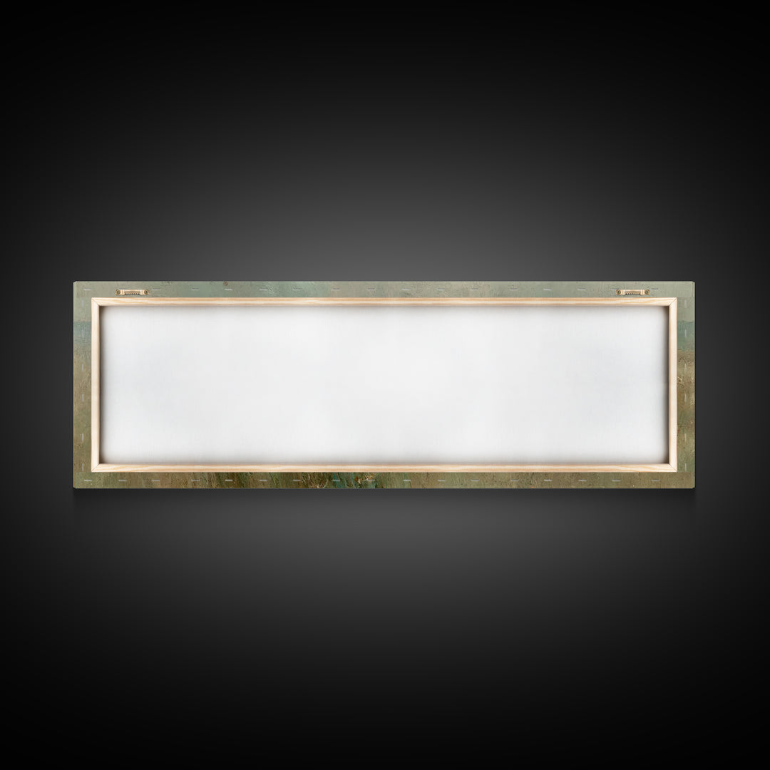Silent Crossfield, Framed Canvas Print, Christian Wall Art, Christian Art Canvas, Panoramic Painting, Christian Art Work