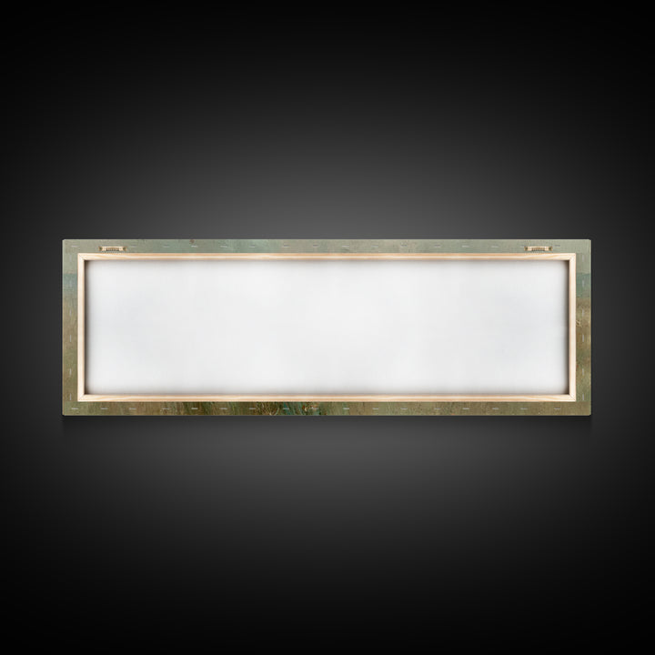 Silent Crossfield, Framed Canvas Print, Christian Wall Art, Christian Art Canvas, Panoramic Painting, Christian Art Work