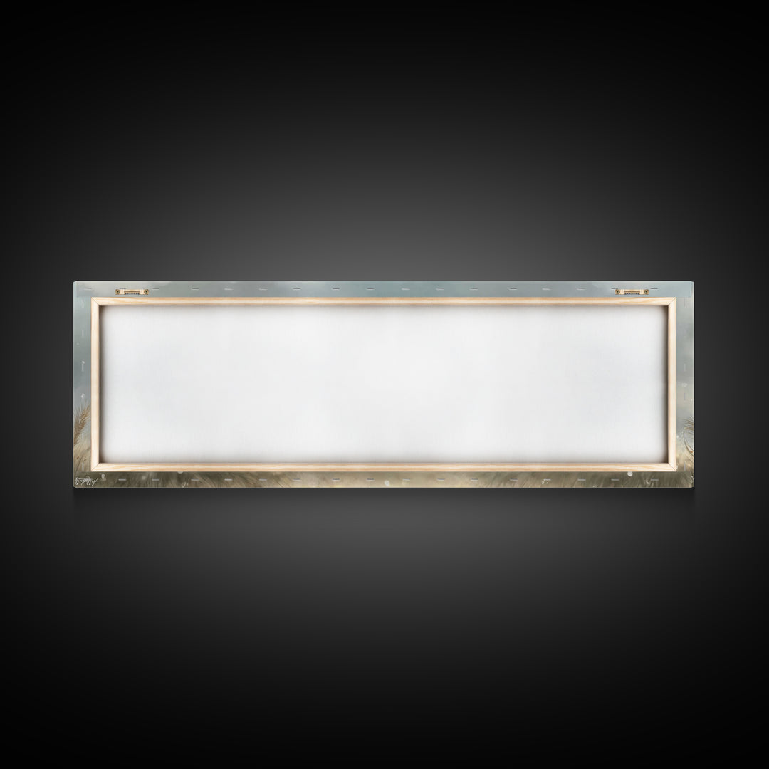 Heaven’s Wheatlight – Framed Canvas Print – Christian Wall Art – Christian Art Canvas – Panoramic Art – Christian Gift Ideas