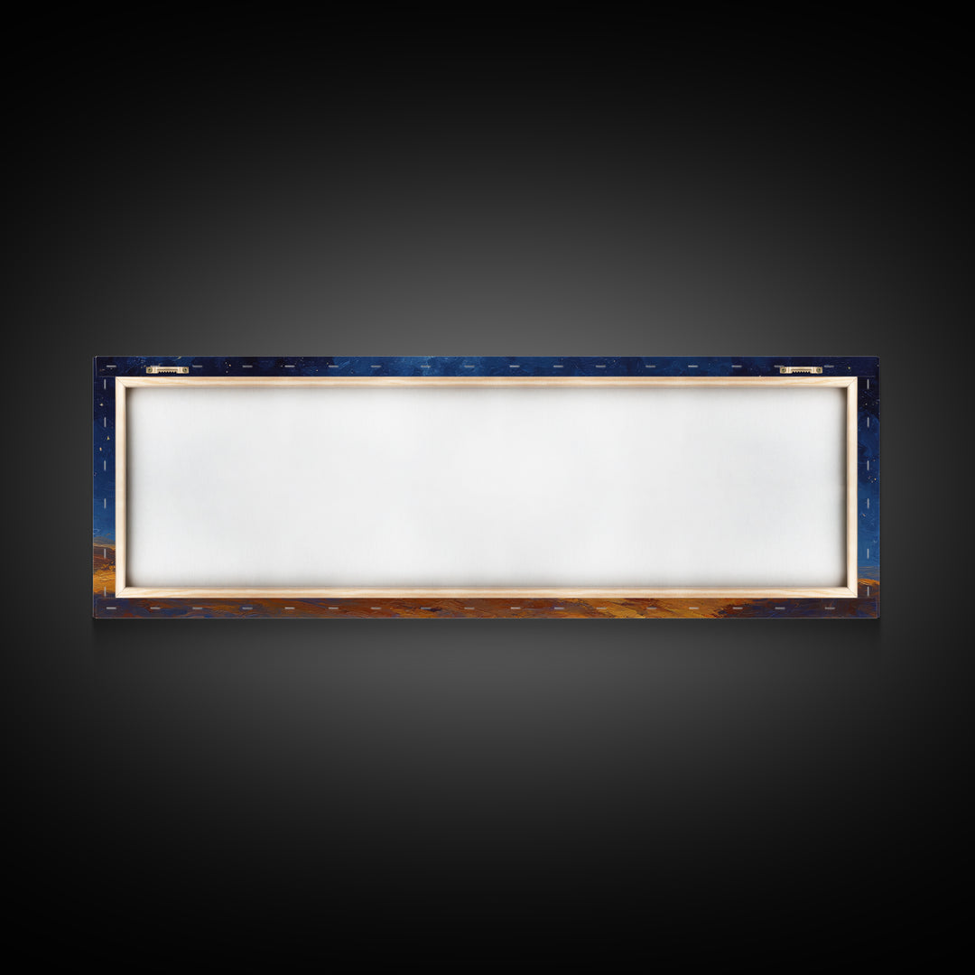Night Seekers, Framed Canvas Print, Christian Art Canvas, Panoramic Art, Christian Wall Art, Jesus Painting