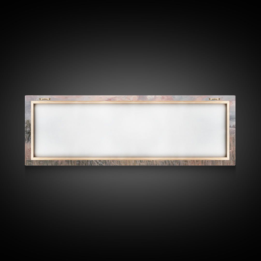 Pastures Of Grace – Framed Canvas Print – Christian Wall Art – Panoramic Art – Jesus Painting – Christian Art Canvas – Christian Decor – Ch
