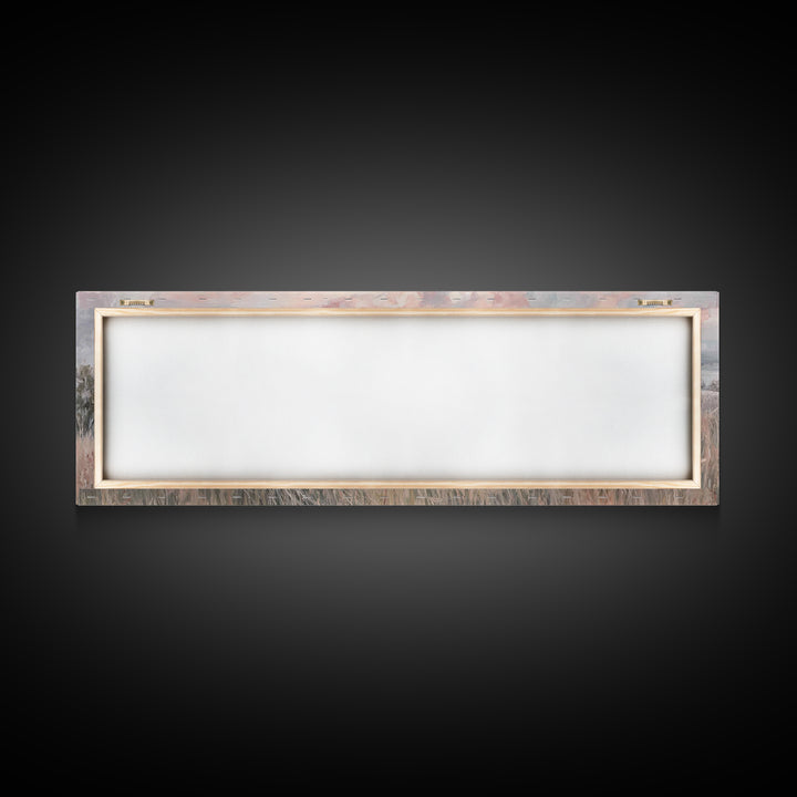 Pastures Of Grace – Framed Canvas Print – Christian Wall Art – Panoramic Art – Jesus Painting – Christian Art Canvas – Christian Decor – Ch