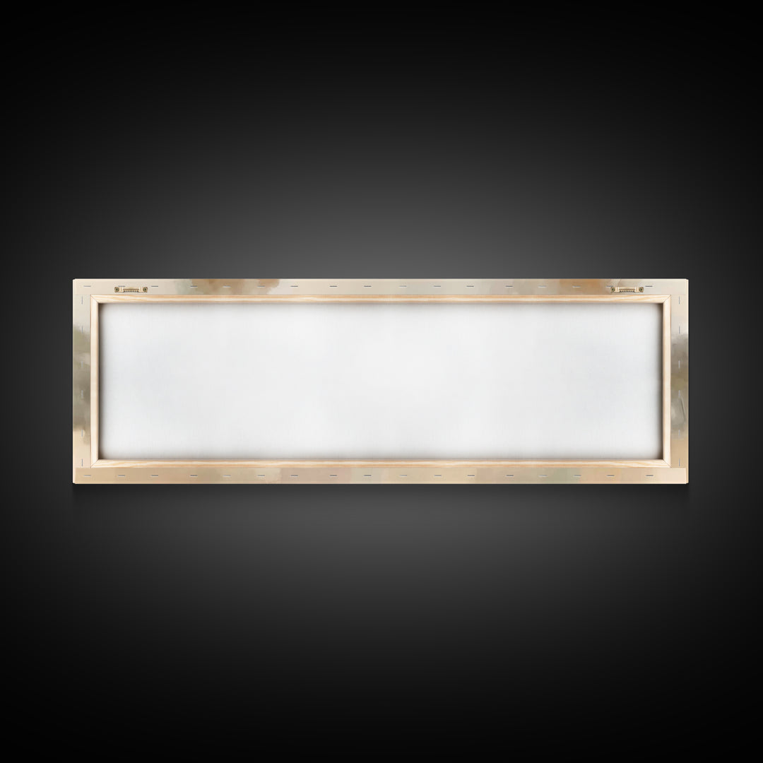Autumn Valley Cross - Framed Canvas Print - Panoramic Frame - Christian Wall Art - Christian Art Canvas - Jesus Painting - Christian Gift I