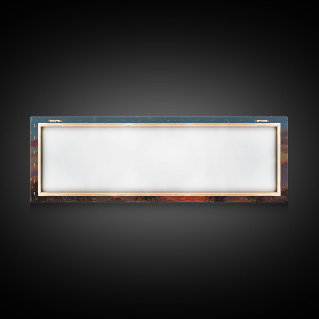 Silent Travelers, Framed Canvas Print, Christian Art Canvas, Panoramic Print, Jesus Painting, Christian Wall Art
