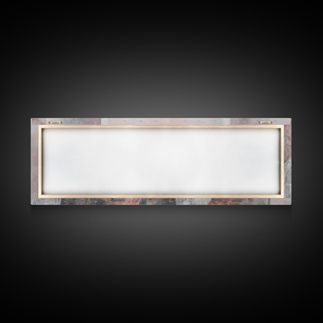 Table Of Eternal Grace, Framed Canvas Print, Panoramic Art, Christian Wall Art, Jesus Painting, Christian Art Canvas, Christian Christmas A