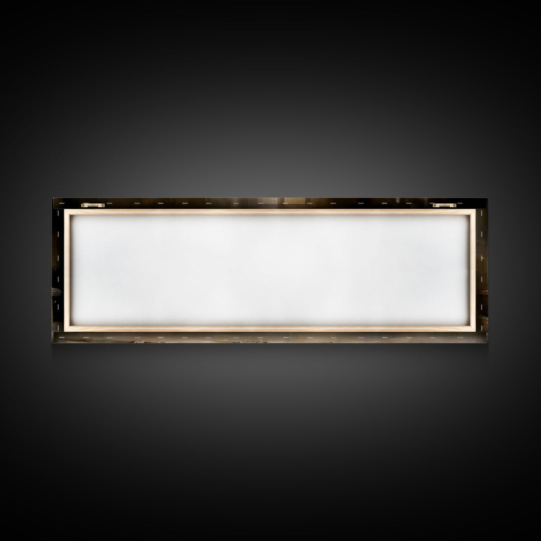 Lantern Lit Gathering | Framed Canvas Print | Panoramic Painting | Christian Wall Art | Jesus Canvas Art | Christian Christmas Art | Christ