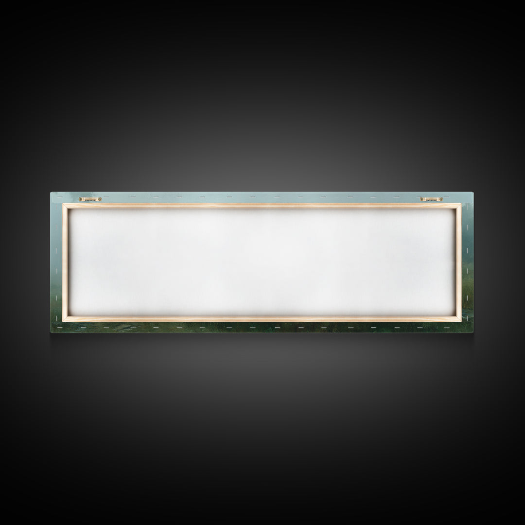 Shepherds In Mist | Framed Canvas Print | Panoramic Art | Christian Wall Art | Christian Art Canvas | Jesus Painting | Subtle Christian Art