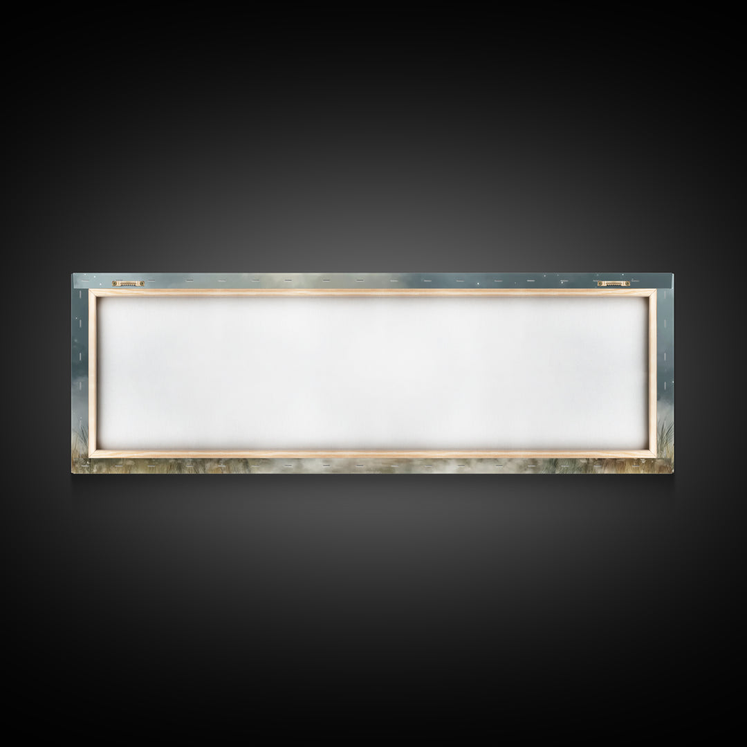 Starry Night Flock – Framed Canvas Print – Panoramic Wall Art – Christian Art Canvas – Christian Christmas Art – Jesus Painting – Christian