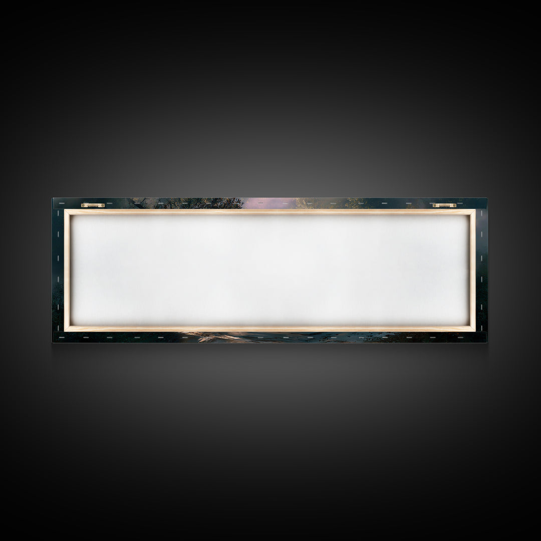 Path Of Light – Framed Canvas Print – Panoramic Art – Jesus Painting – Christian Wall Art – Moody Christian Art – Christian Art Canvas