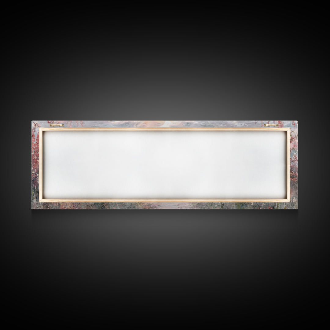 Blossoms Of Grace – Framed Canvas Print – Christian Wall Art – Jesus Painting – Panoramic Art – Christian Art Canvas – Christmas Art