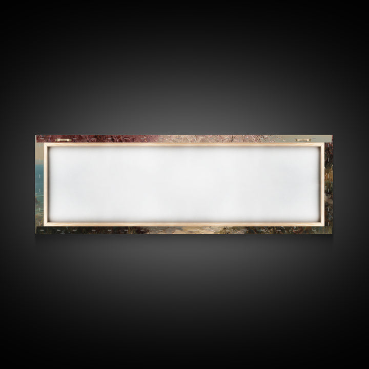 Fields Of Blessing, Framed Canvas Print, Christian Wall Art, Panoramic Print, Jesus Painting Canvas, Christian Art Work, Christmas Art