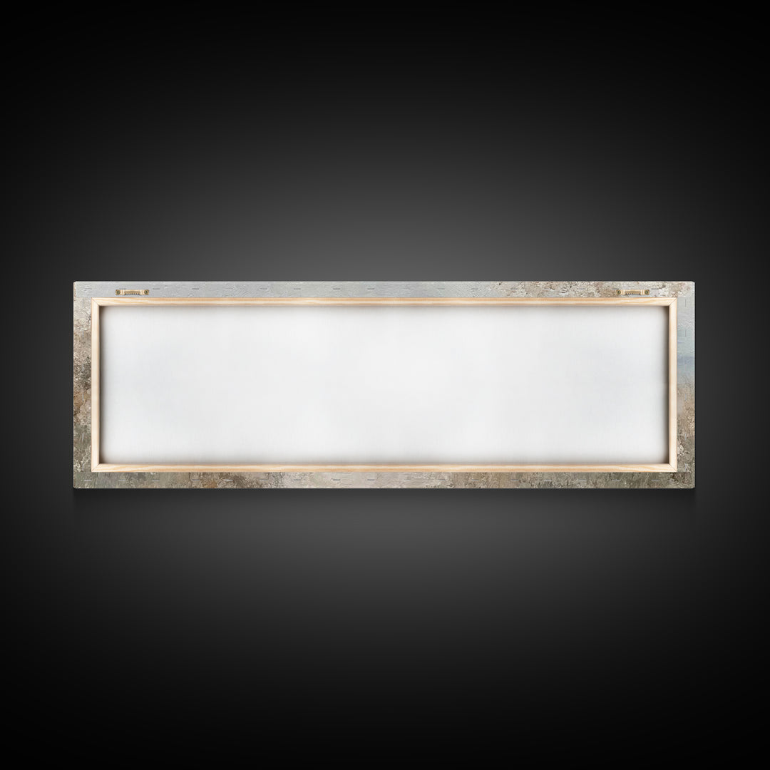 Silent Footsteps, Framed Canvas Print, Christian Art Canvas, Panoramic Painting, Jesus Wall Art, Christian Art Gift, Christmas Art