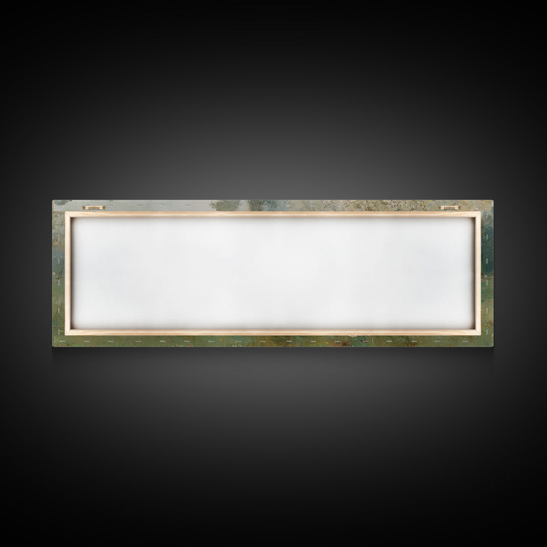Pastoral Spring Light, Framed Canvas Print, Christian Wall Art, Panoramic Painting, Jesus Canvas Art, Christian Art Canvas, Christmas Art