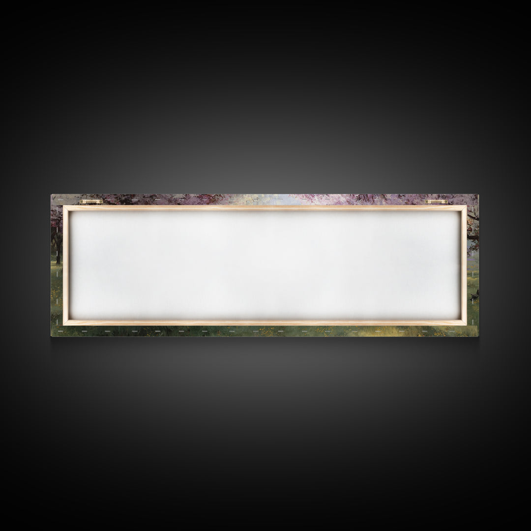 Silent Meadow Blessing | Framed Canvas Print | Jesus Painting | Panoramic Print | Christian Wall Art | Christian Art Canvas | Christmas Art
