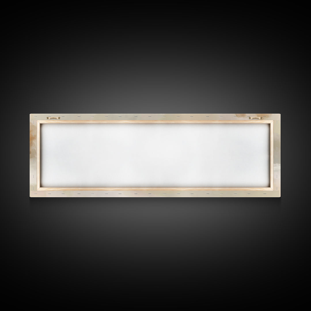 Warm Winter Stroll – Framed Canvas Print – Panoramic Art – Christian Wall Art – Minimalist Christian Art – Christian Art Canvas – Christmas