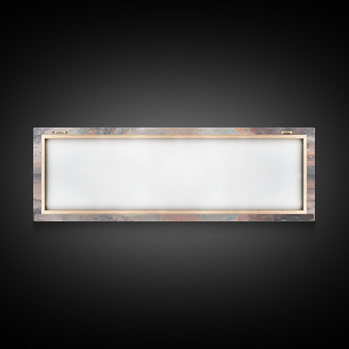 Radiant Cross Sky | Framed Canvas Print | Christian Art Canvas | Panoramic Wall Art | Christian Painting | Christian Decor | Christmas Art