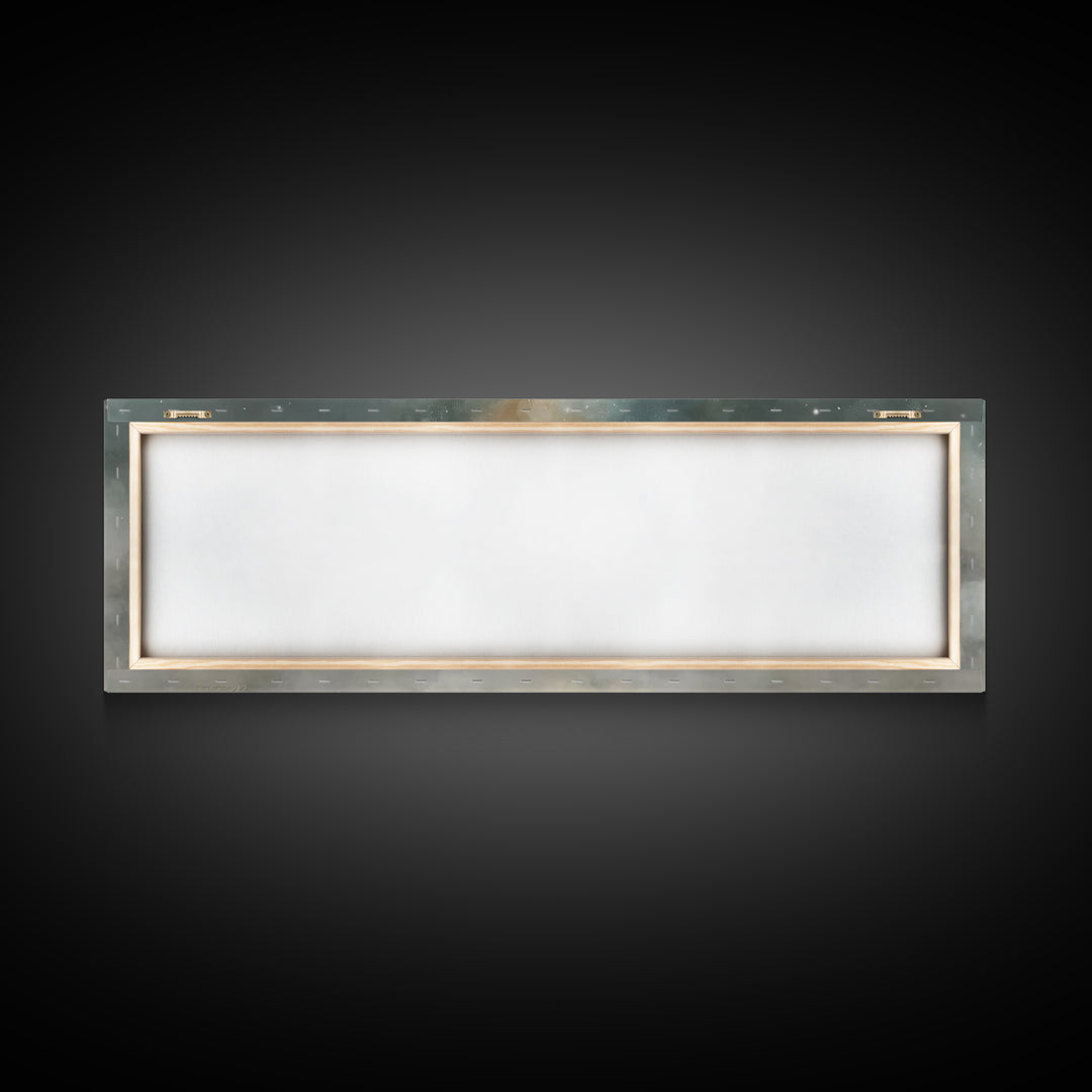 Starry Holy Night, Framed Canvas Print, Christian Wall Art, Panoramic Painting, Christian Christmas Art, Christian Art Print, Jesus Canvas