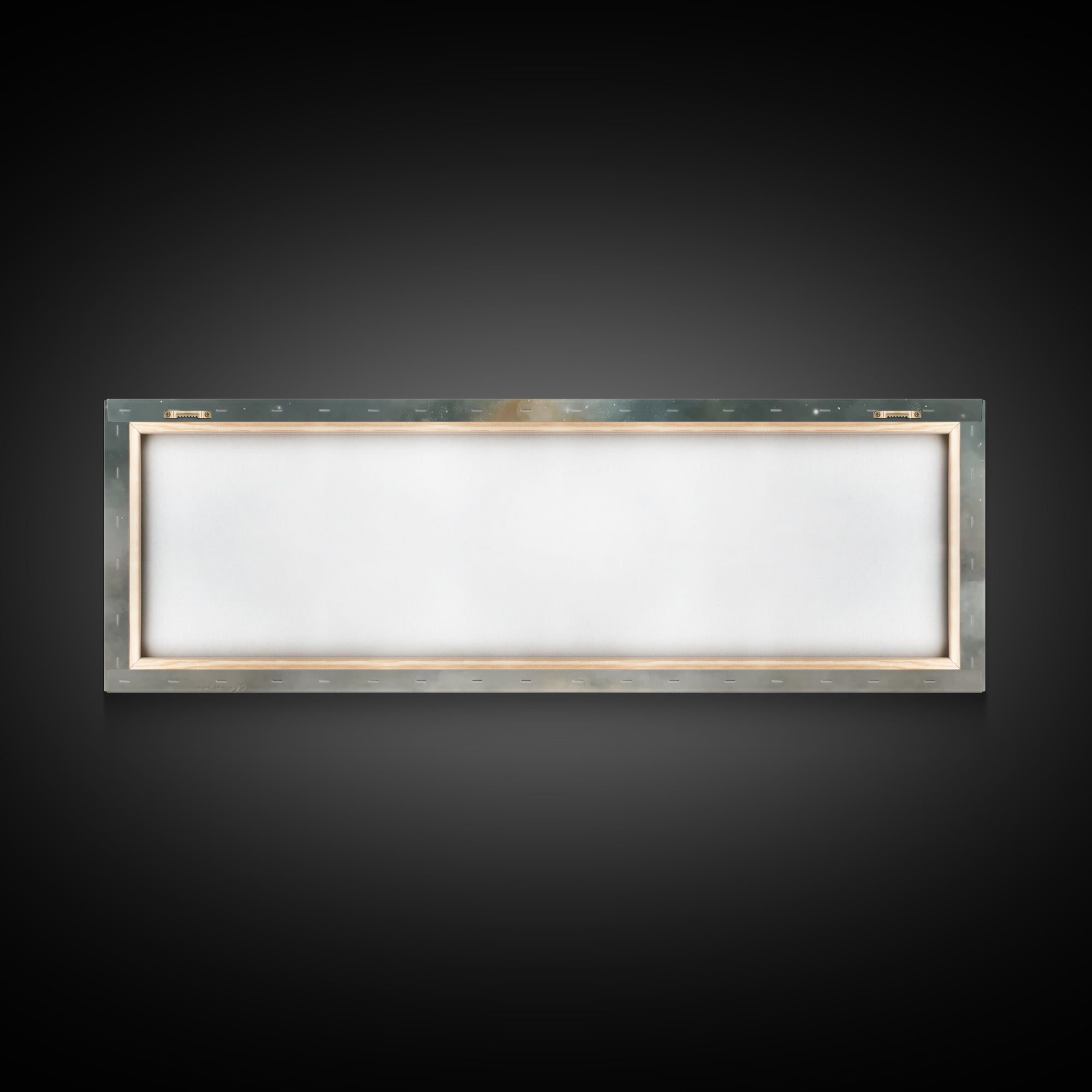 Starry Holy Night, Framed Canvas Print, Christian Wall Art, Panoramic Painting, Christian Christmas Art, Christian Art Print, Jesus Canvas