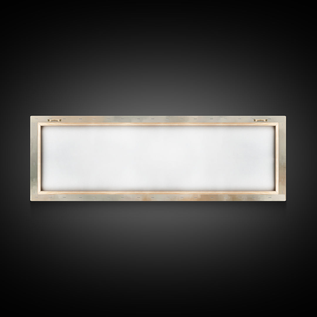 Sacred Manger Light – Framed Canvas Print – Christmas Art – Panoramic Frame – Christian Christmas Decor – Christian Painting – Christian Ar