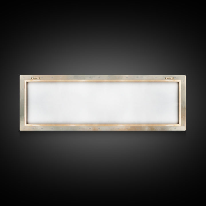 Sacred Manger Light – Framed Canvas Print – Christmas Art – Panoramic Frame – Christian Christmas Decor – Christian Painting – Christian Ar