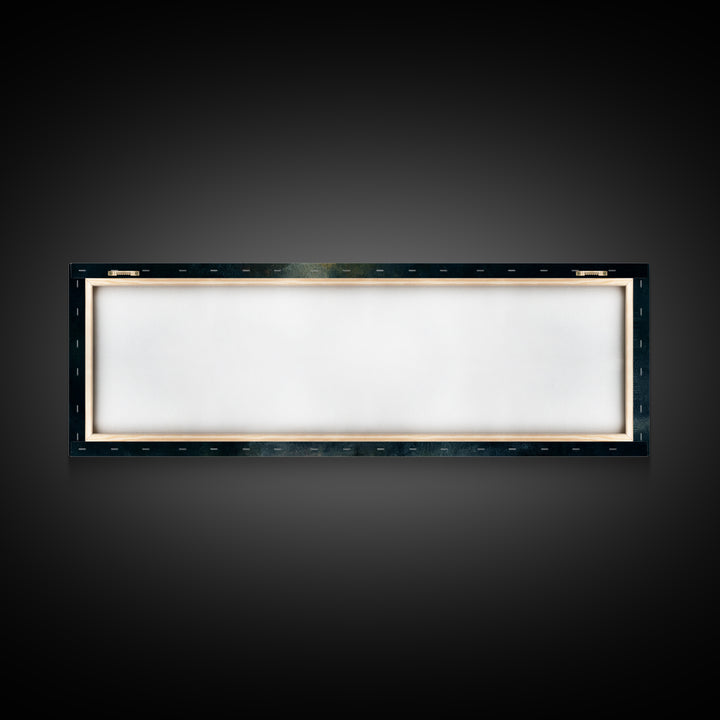 Silent Nativity Glow – Framed Canvas Print – Panoramic Art – Christian Wall Art – Christmas Art – Christian Art Print – Jesus Christmas Art