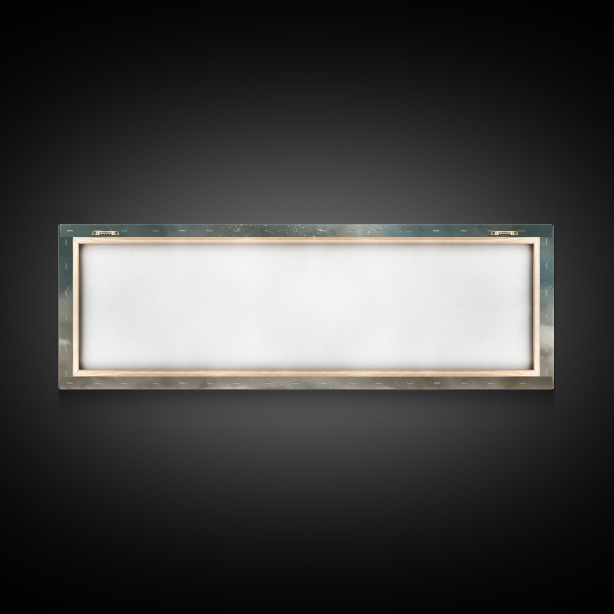Starlit Redemption | Framed Canvas Print | Christian Wall Art | Jesus Painting | Christian Art Print | Christmas Art | Panoramic Wall Art