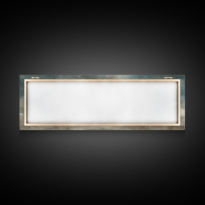 Starlit Redemption | Framed Canvas Print | Christian Wall Art | Jesus Painting | Christian Art Print | Christmas Art | Panoramic Wall Art