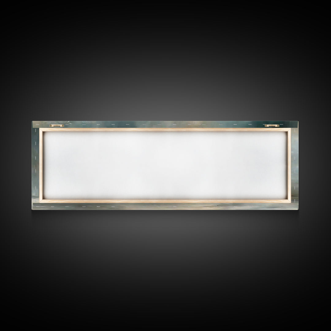 Sanctuary Flame – Framed Canvas Print – Panoramic Print – Christian Christmas Art – Christian Wall Art – Christian Art Canvas