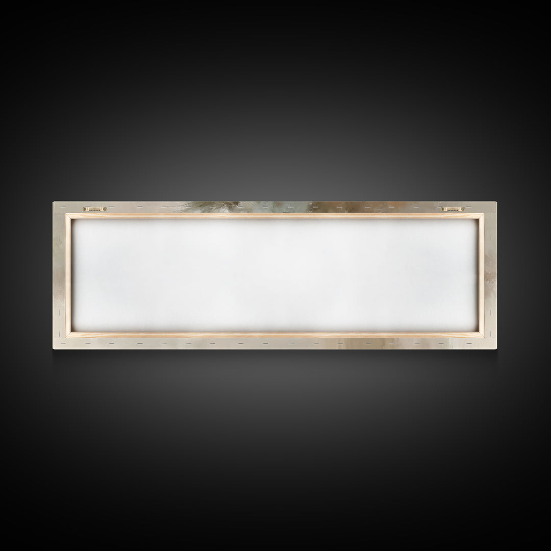 Gentle Advent Calm – Framed Canvas Print – Christmas Art – Panoramic Frame – Christian Wall Art – Modern Christian Art – Christmas Canvas W